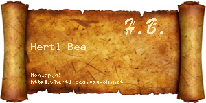Hertl Bea névjegykártya